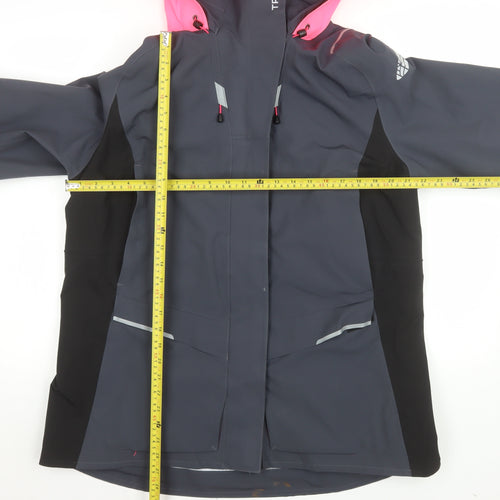 Tribord Women Grey Waterproof Hooded Rain Jacket XL