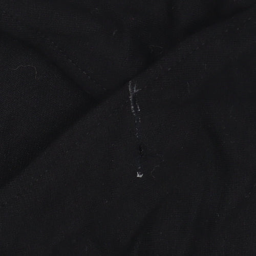 Roman Women Black Knee Length Wrap Dress Size 10 Long Sleeve Stretch