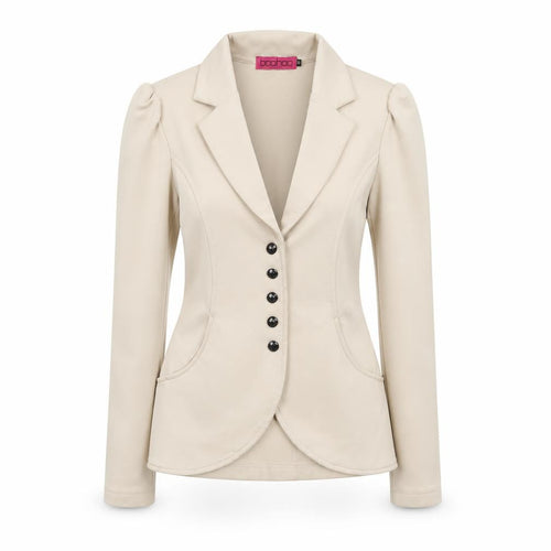 Boohoo Women’s Beige Tailored Blazer UK 10 Lightweight Stretch Jacket