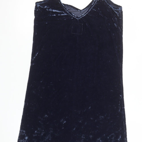 City Comfort Women Blue Velvet Slip Dress Size 12 Partywear