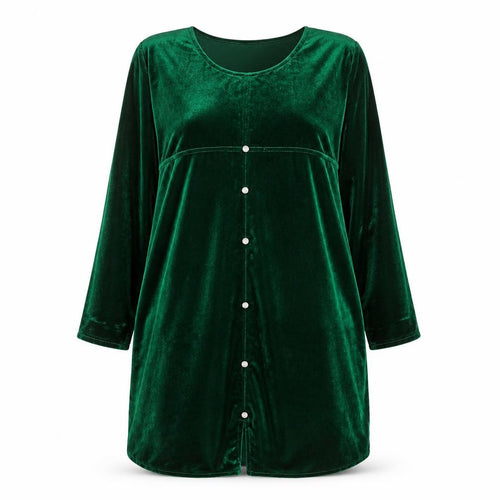 Daneen’s Women Green Velvet Shift Dress L Party Knee Length