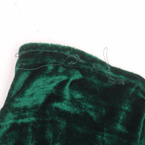 Daneen’s Women Green Velvet Shift Dress L Party Knee Length