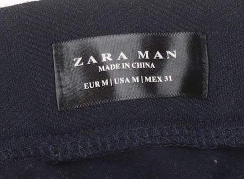Zara Man Black Slim Fit Chino Trousers Men's M 31in Waist