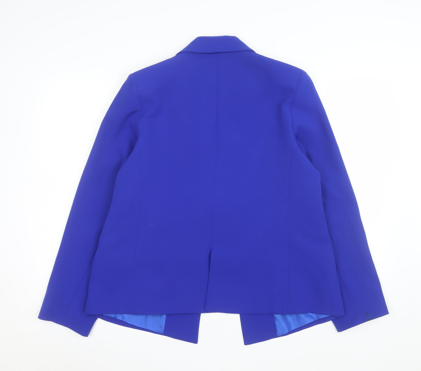 New Look Women Blue Double-Breasted Blazer UK 14 Tailored Jacket