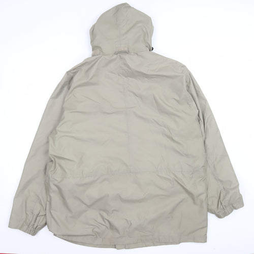 Champion Men’s Beige Hooded Parka Jacket L Water Resistant