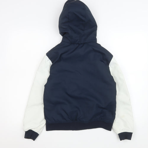 U.S. Polo Assn. Boys Blue Varsity Hooded Jacket 9-10 Years Polyester
