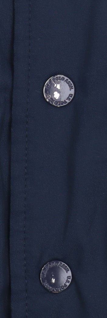 U.S. Polo Assn. Boys Blue Varsity Hooded Jacket 9-10 Years Polyester