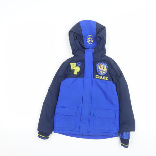 Primark Boys Blue PAW Patrol Chase Hooded Puffer Jacket 4-5 Years