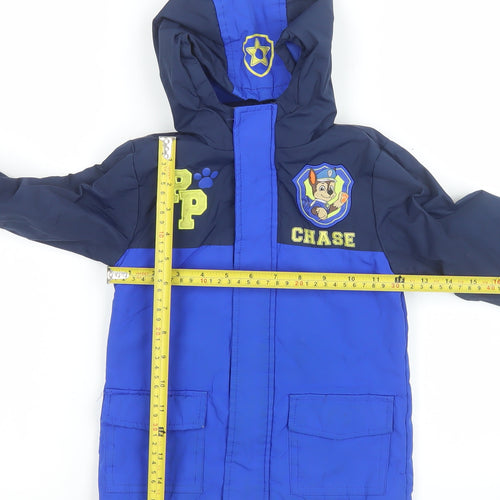 Primark Boys Blue PAW Patrol Chase Hooded Puffer Jacket 4-5 Years