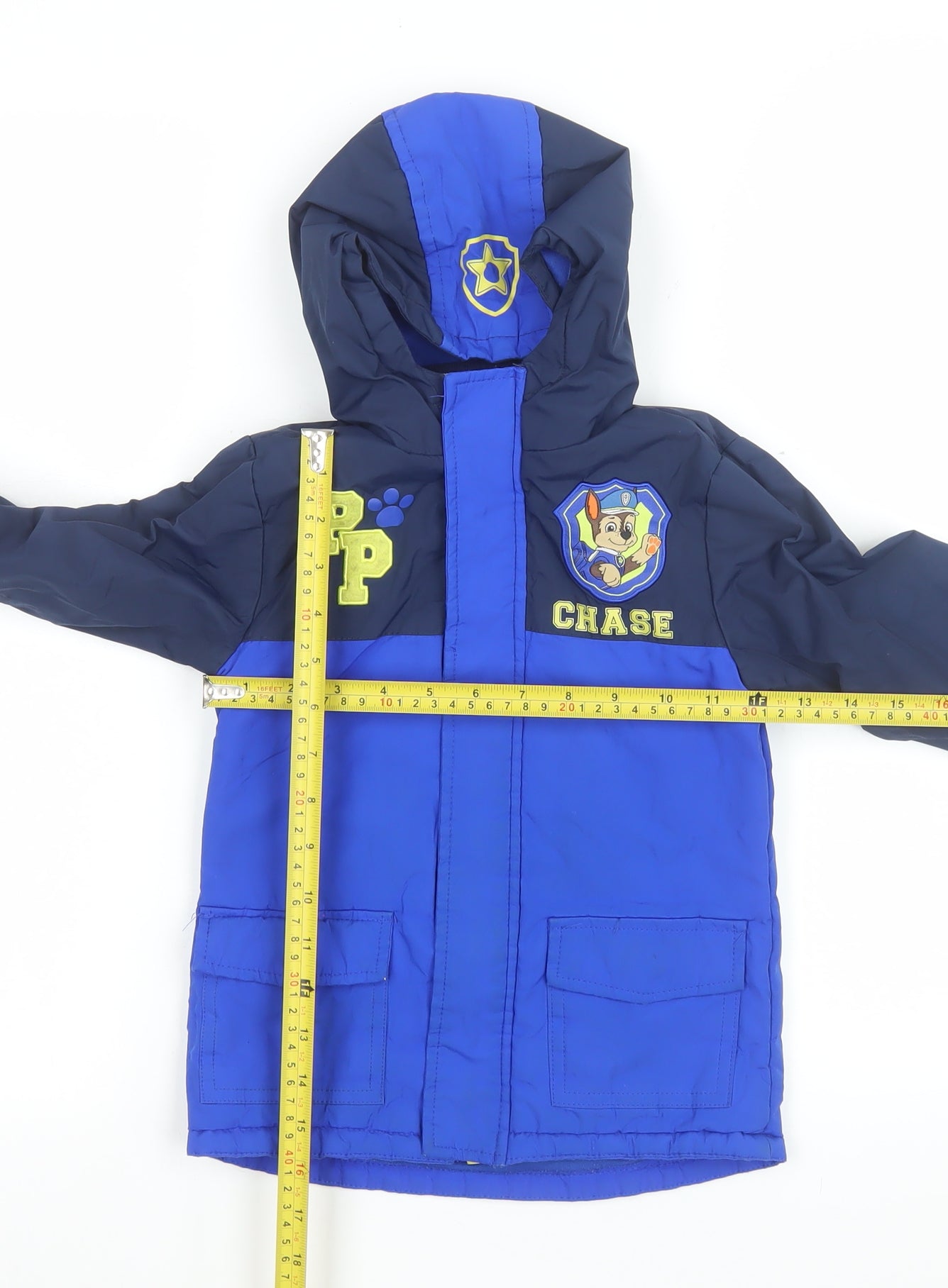 Primark Boys Blue PAW Patrol Chase Hooded Puffer Jacket 4-5 Years