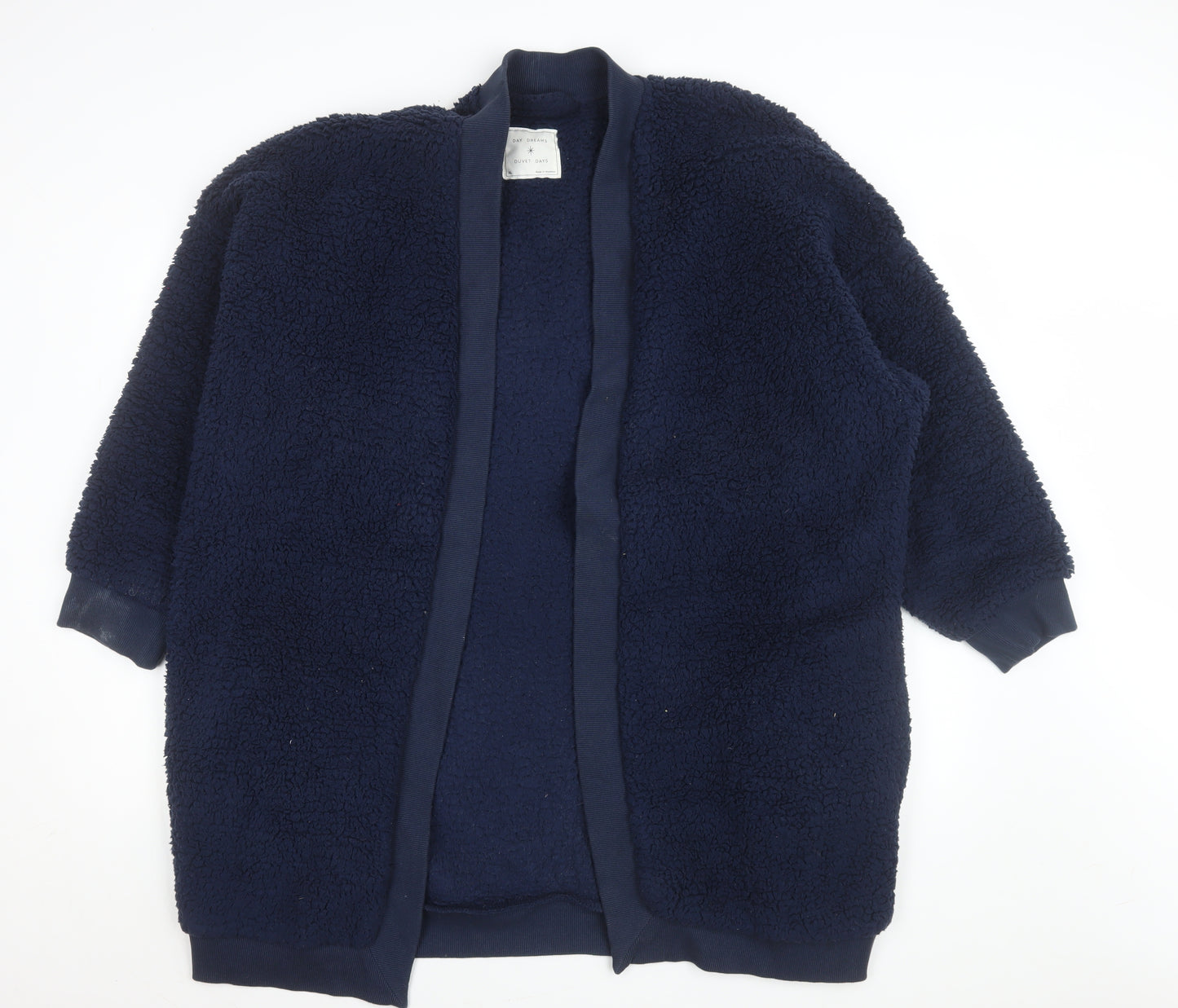 Marks and Spencer Men's Blue Fleece Robe XL Winter Warm