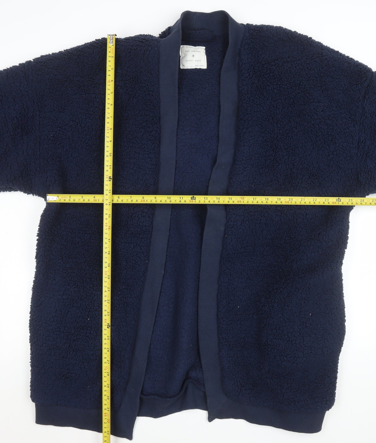Marks and Spencer Men's Blue Fleece Robe XL Winter Warm