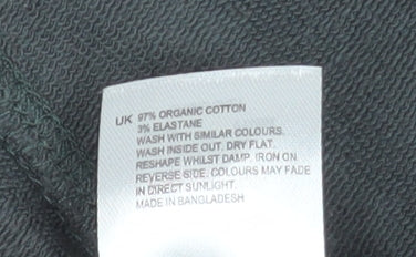 White Stuff Women Black Size 16R Wide-Leg Cotton Drawstring Trousers