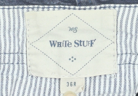 White Stuff Men’s Blue Linen Chino Shorts Size 36 Regular
