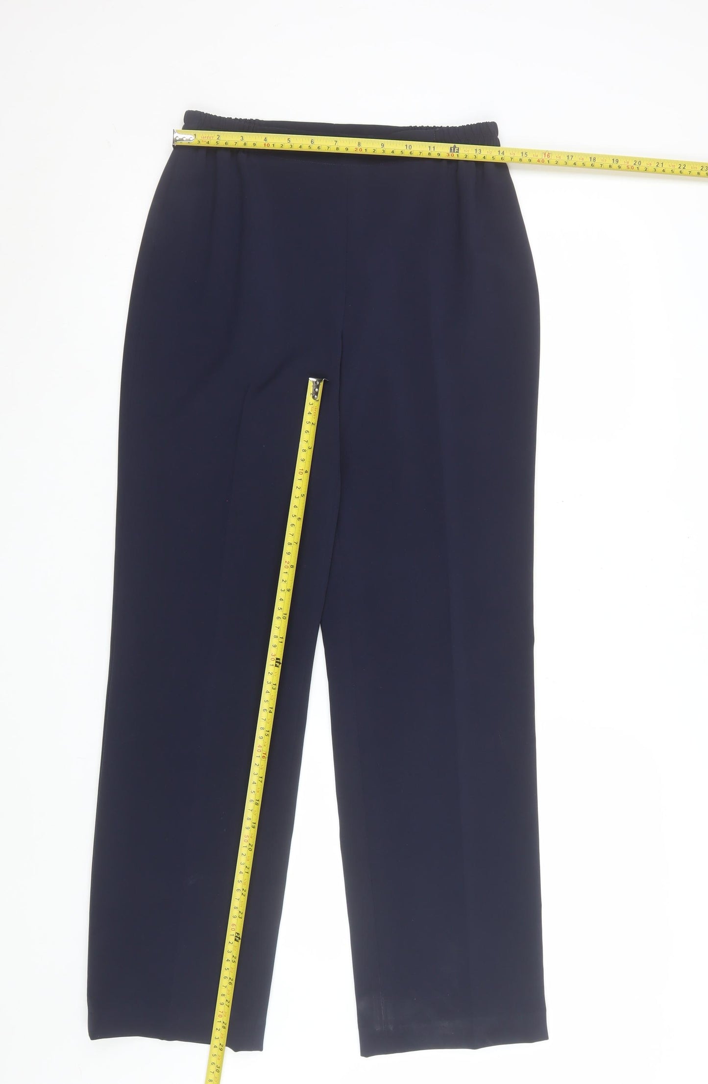 Artigiano Women’s Blue Stretch Straight Leg Trousers UK 10