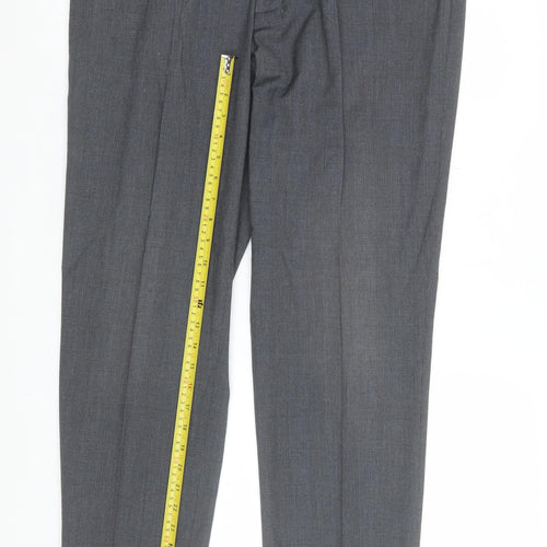 Next Men's Grey Check Dress Pants Trousers 34W 31L Regular Fit