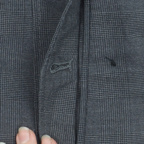 Next Men's Grey Check Dress Pants Trousers 34W 31L Regular Fit