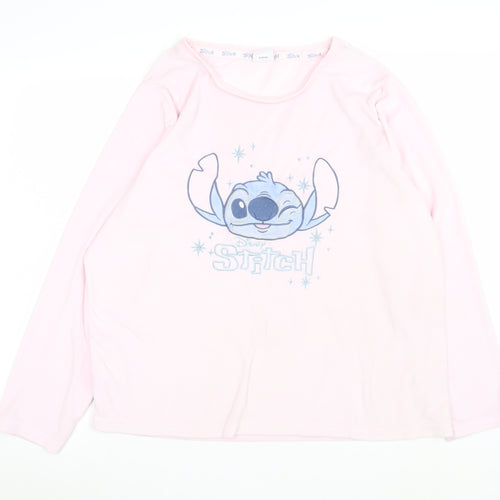 Disney Women’s Pink Stitch Long Sleeve Pyjama Top Size 16-18