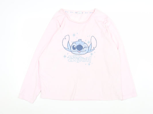 Disney Women’s Pink Stitch Long Sleeve Pyjama Top Size 16-18