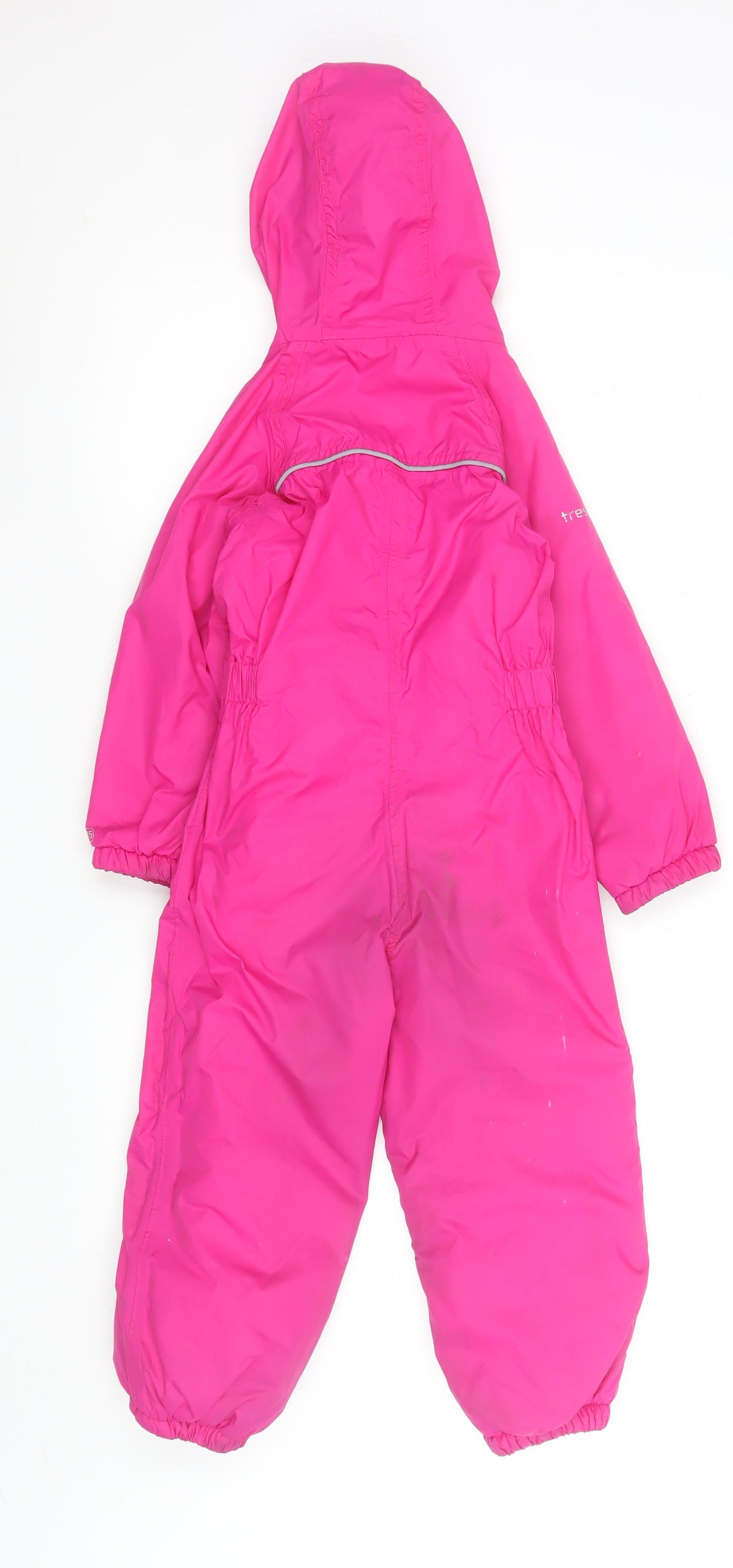 Trespass Girls Pink Waterproof Hooded Jumpsuit 3-4 Years Breathable All-in-One