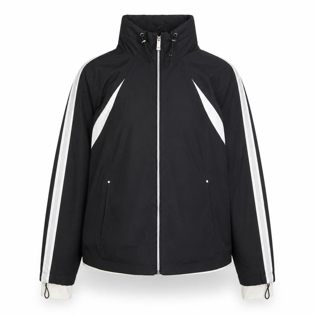 Front view of Hawke & Co Women's Black, size 14, Hooded Puffer Jacket