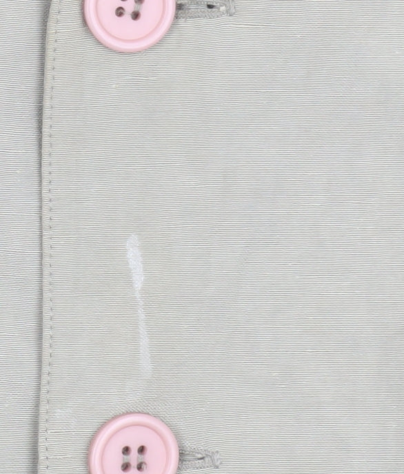 Arnold Zimberg Women Beige Silk Linen Waistcoat XL Classic Style