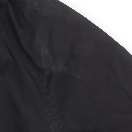 F&F Women’s Black Hooded Belted Parka Coat Size 8