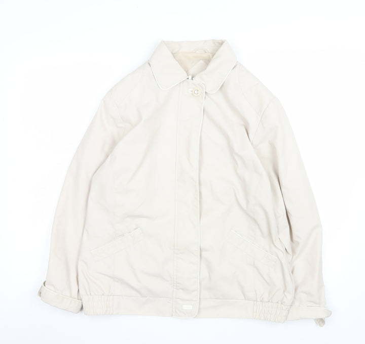 BHS Women’s Beige Size 14 Classic Full Zip Casual Jacket