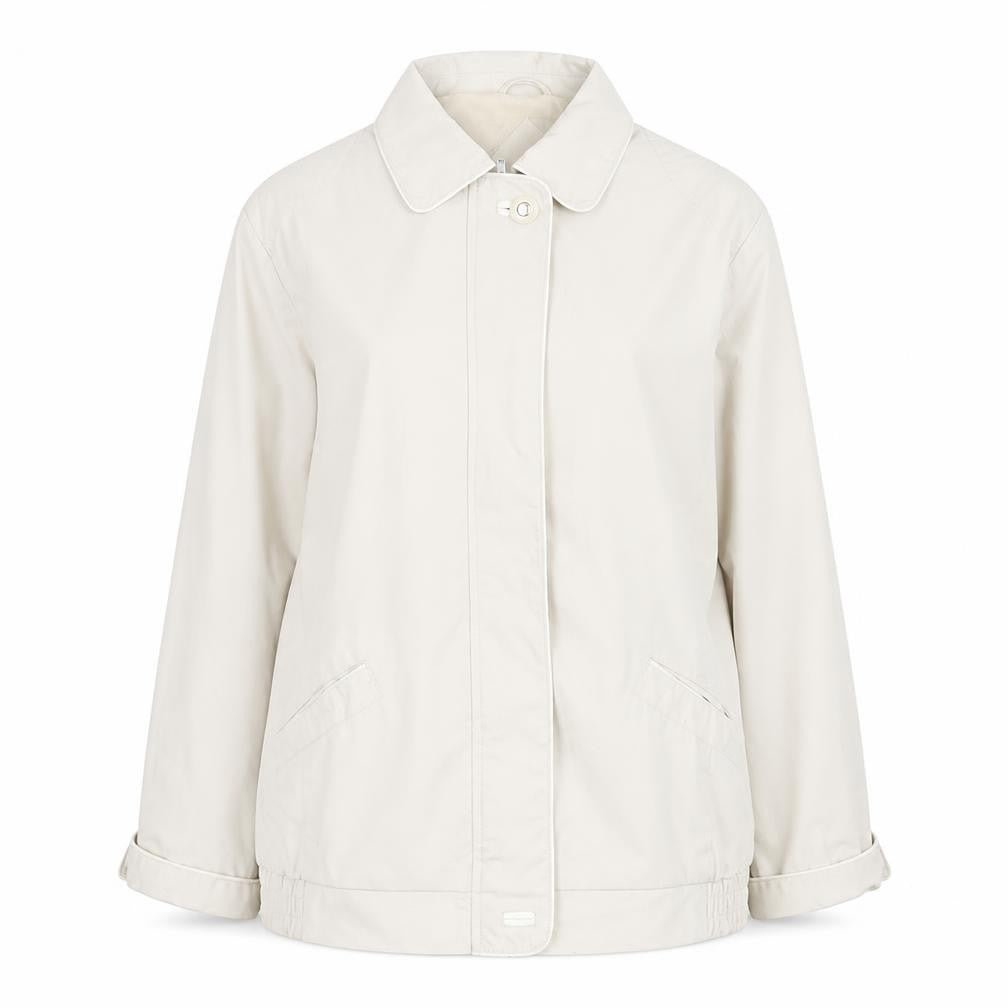 Front view of BHS Women’s Beige, size UK 14, Classic Full Zip Casual Jacket