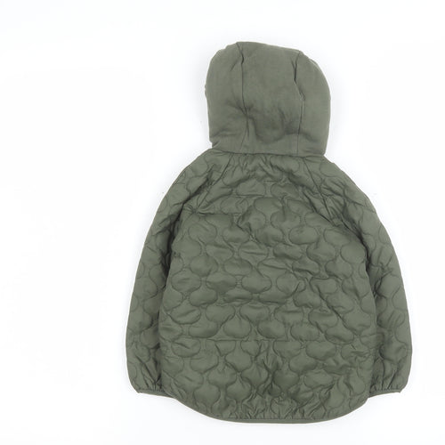 George Unisex Baby Green Quilted Hooded Jacket 18-24 Months