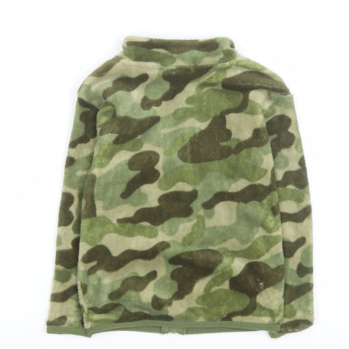 Jurassic World Boys Green Camouflage Fleece Jacket 2-4 Years Full Zip