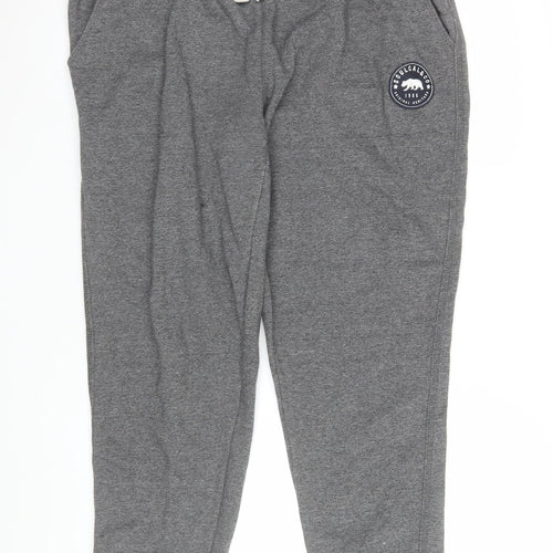 SoulCal & Co Men's Grey Jogger Trousers Size 16 Elastic Waist Fleece