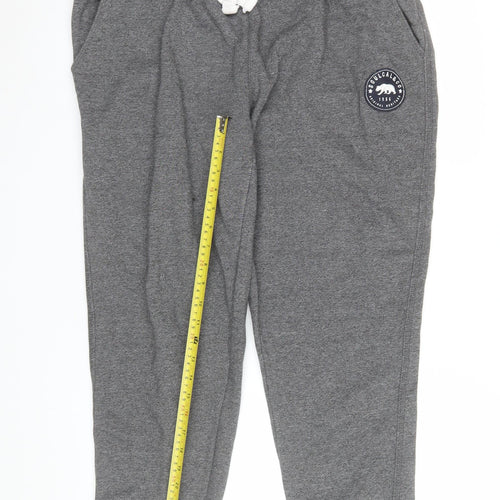 SoulCal & Co Men's Grey Jogger Trousers Size 16 Elastic Waist Fleece