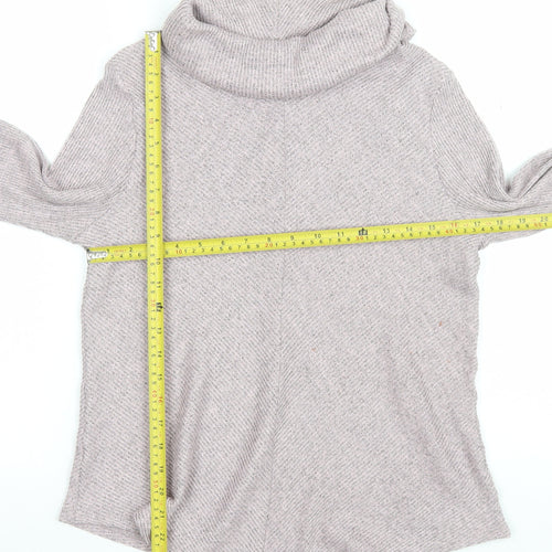 No Frills Los Angeles Women’s Beige Roll Neck Knit Top Size M