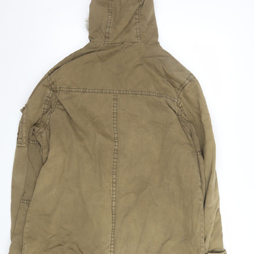 Urban Spirit Women's Brown Parka Jacket Faux Fur Hooded M