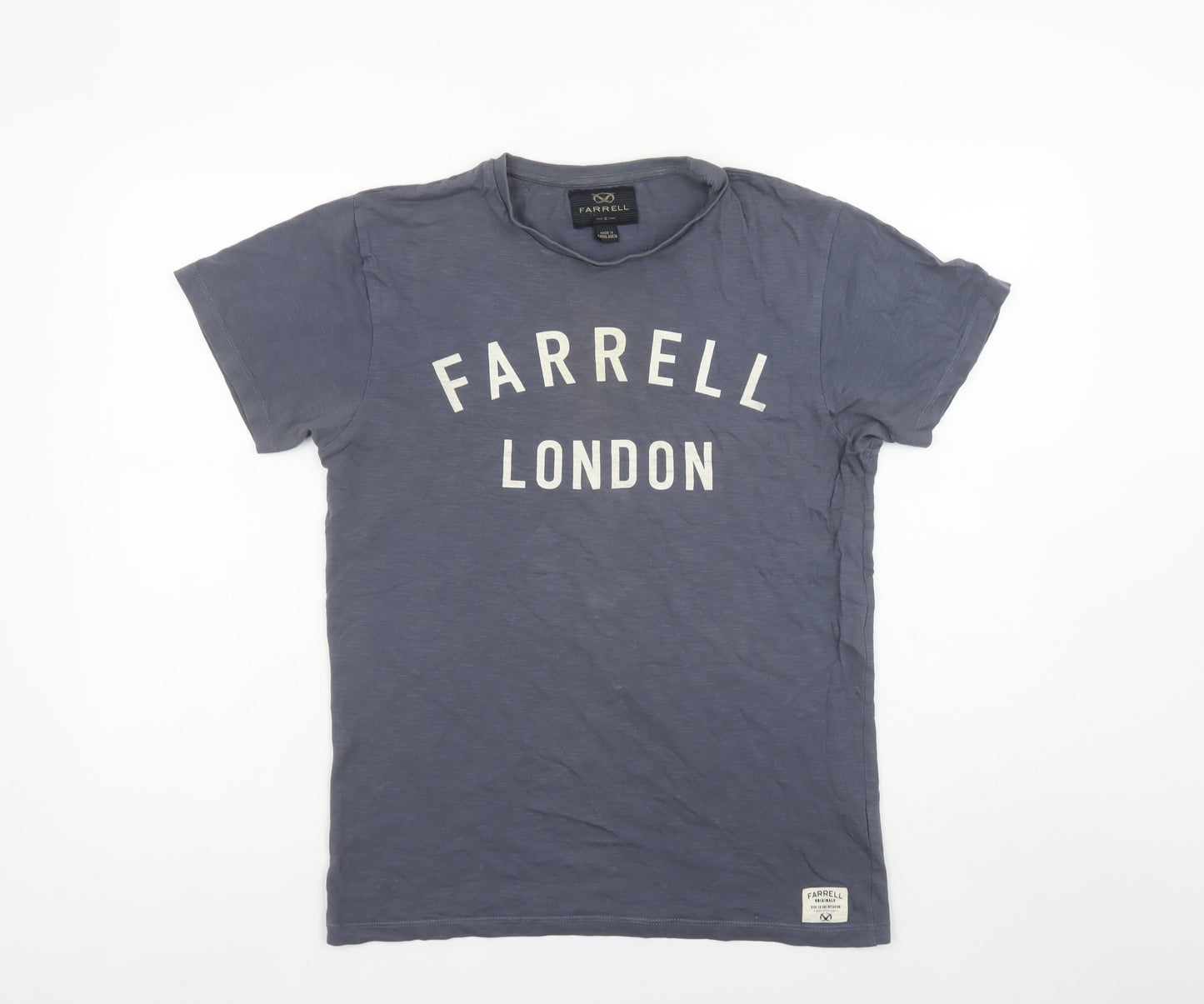 Farrell Men's Blue Crew Neck Graphic Print T-Shirt Size S