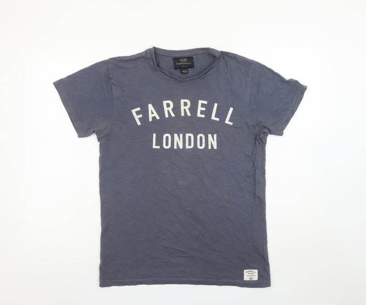 Farrell Men's Blue Crew Neck Graphic Print T-Shirt Size S