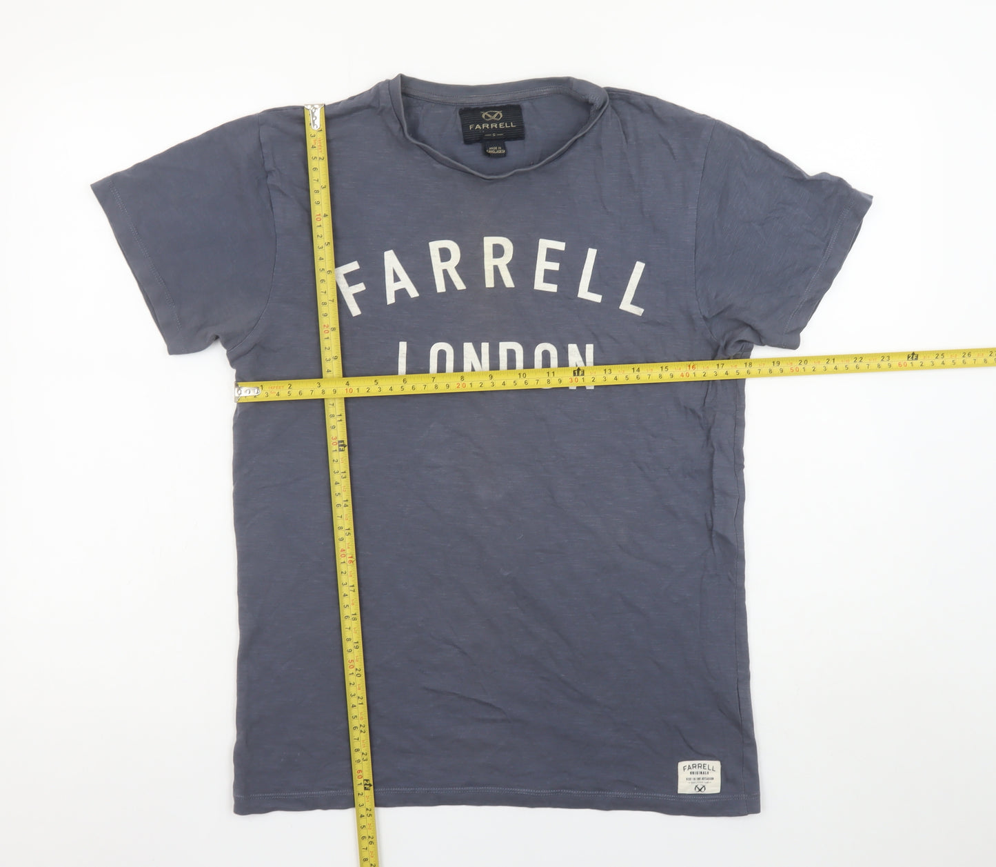 Farrell Men's Blue Crew Neck Graphic Print T-Shirt Size S
