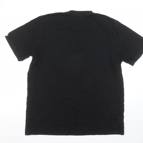 Unearthed Men’s Black Graphic Art Print Crew Neck T-Shirt L