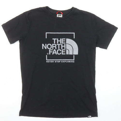 The North Face Boys Black XL T-Shirt Short Sleeve Cotton Outdoor Logo Tee