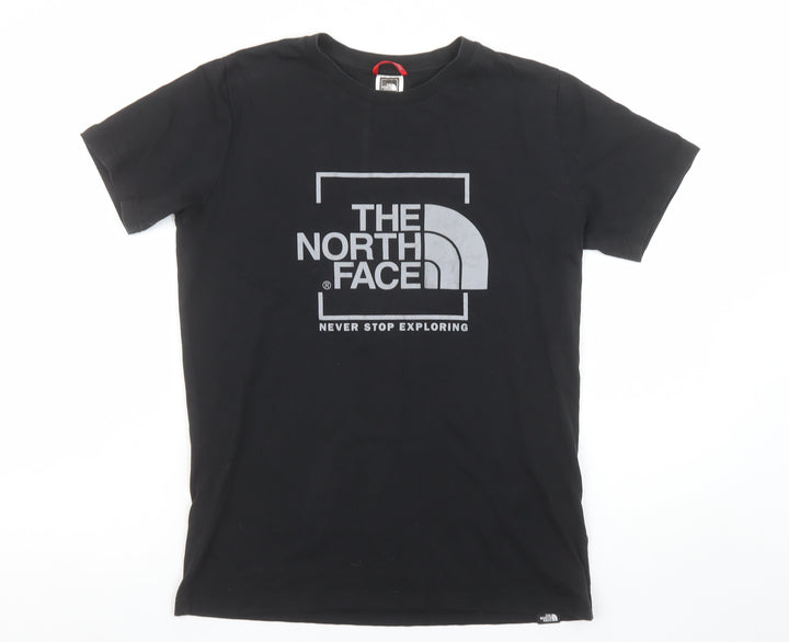 The North Face Boys Black XL T-Shirt Short Sleeve Cotton Outdoor Logo Tee