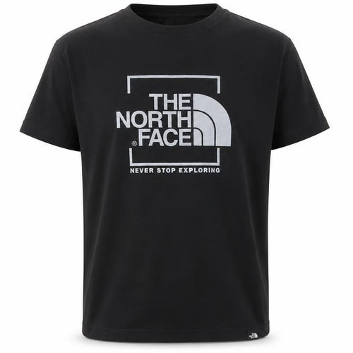 The North Face Boys Black XL T-Shirt Short Sleeve Cotton Outdoor Logo Tee