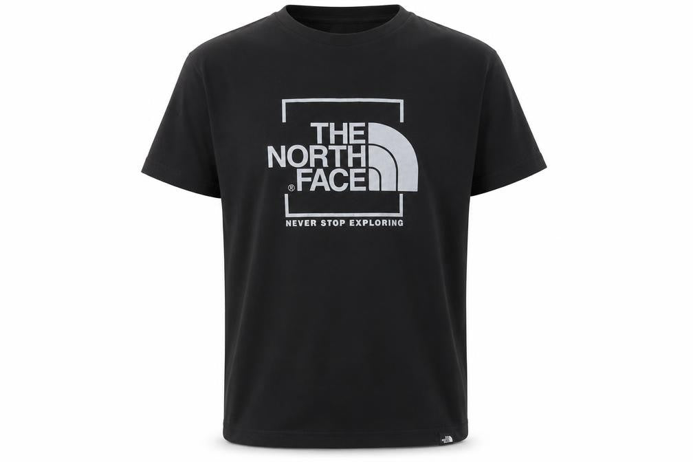 The North Face Boys Black XL T-Shirt Short Sleeve Cotton Outdoor Logo Tee