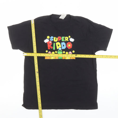 Fruit of the Loom Boys Black Super Kiddo Graphic T-Shirt Size 9-11 Years