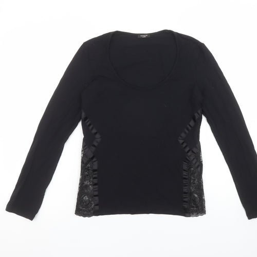 Marks and Spencer Autograph Women's Black Lace Long Sleeve Top Size M