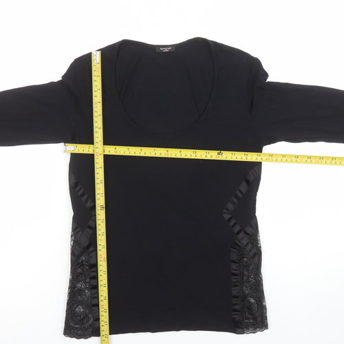Marks and Spencer Autograph Women's Black Lace Long Sleeve Top Size M