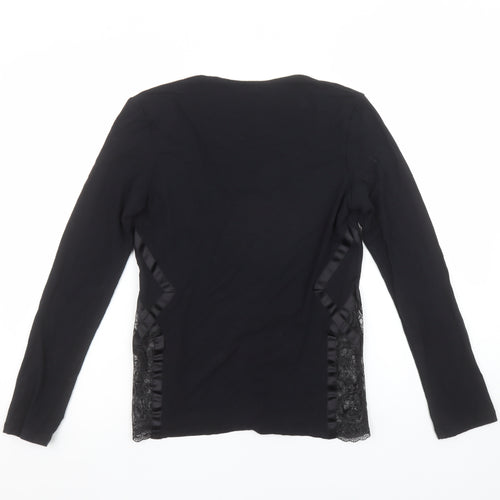 Marks and Spencer Autograph Women's Black Lace Long Sleeve Top Size M