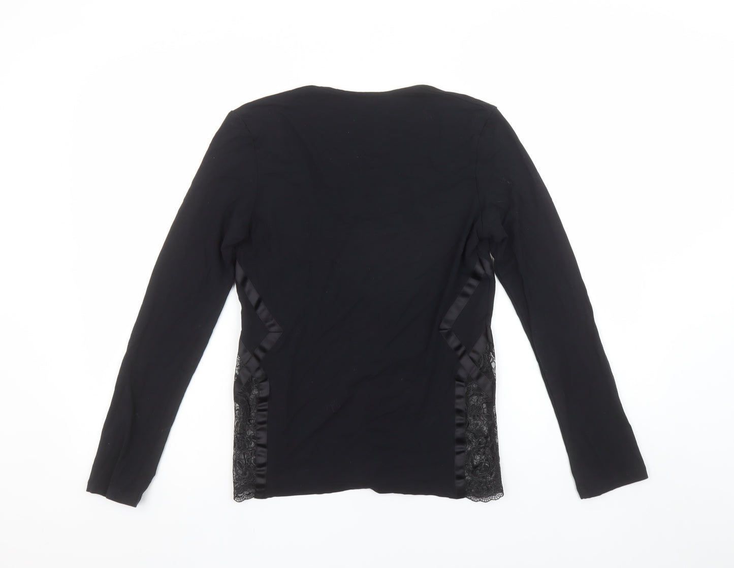 Marks and Spencer Autograph Women's Black Lace Long Sleeve Top Size M
