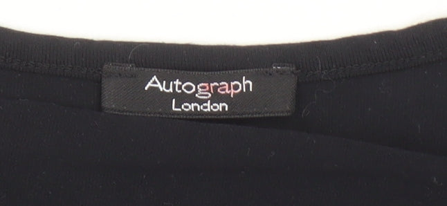 Marks and Spencer Autograph Women's Black Lace Long Sleeve Top Size M