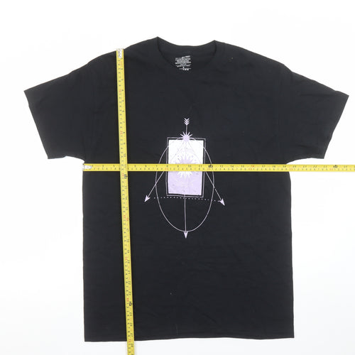 Daisy Street Women's Black Graphic Cotton T-Shirt Size S